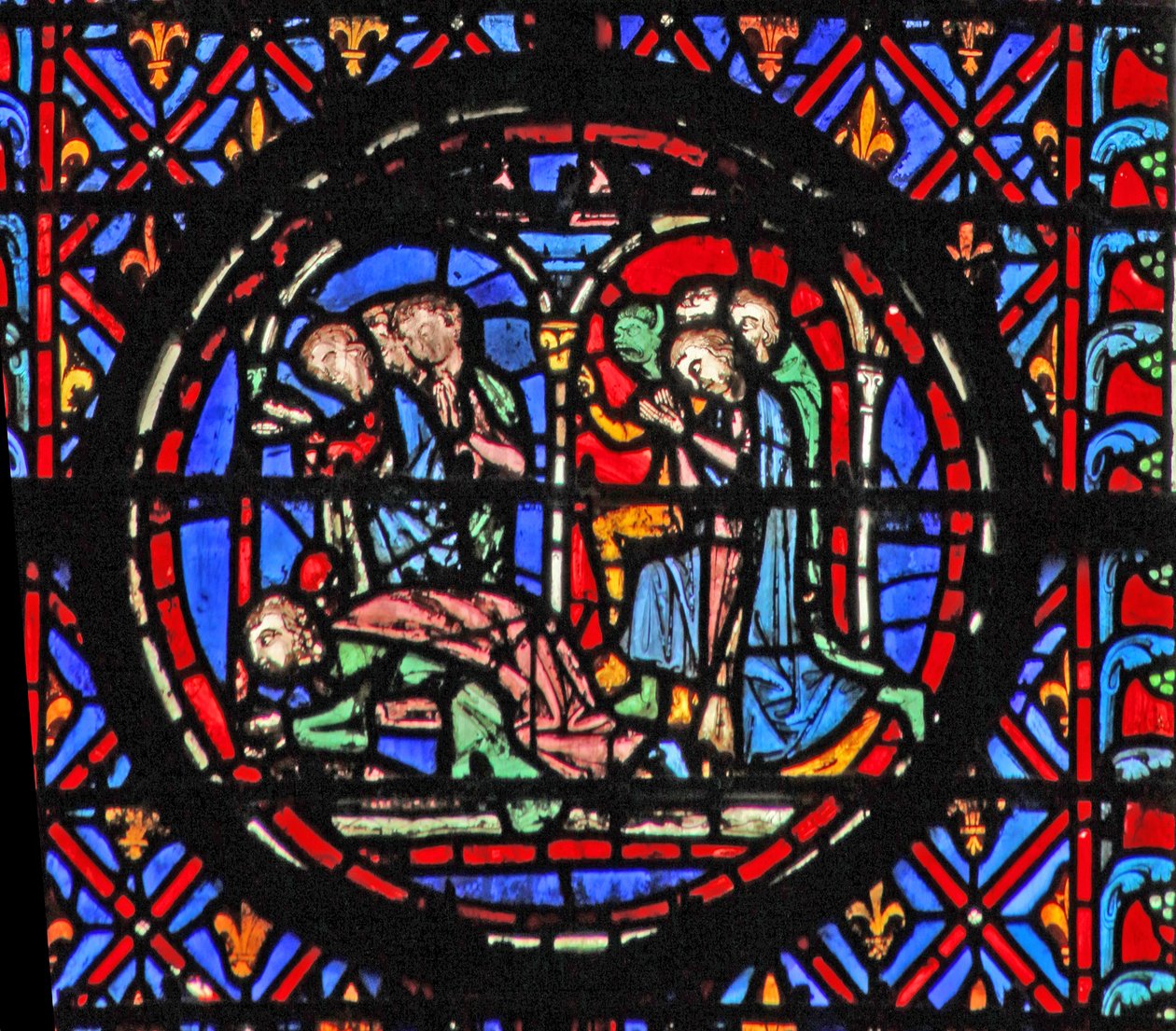 Window w12, Isten és Sátán fiai, I. Jób 6 alkotó: French School