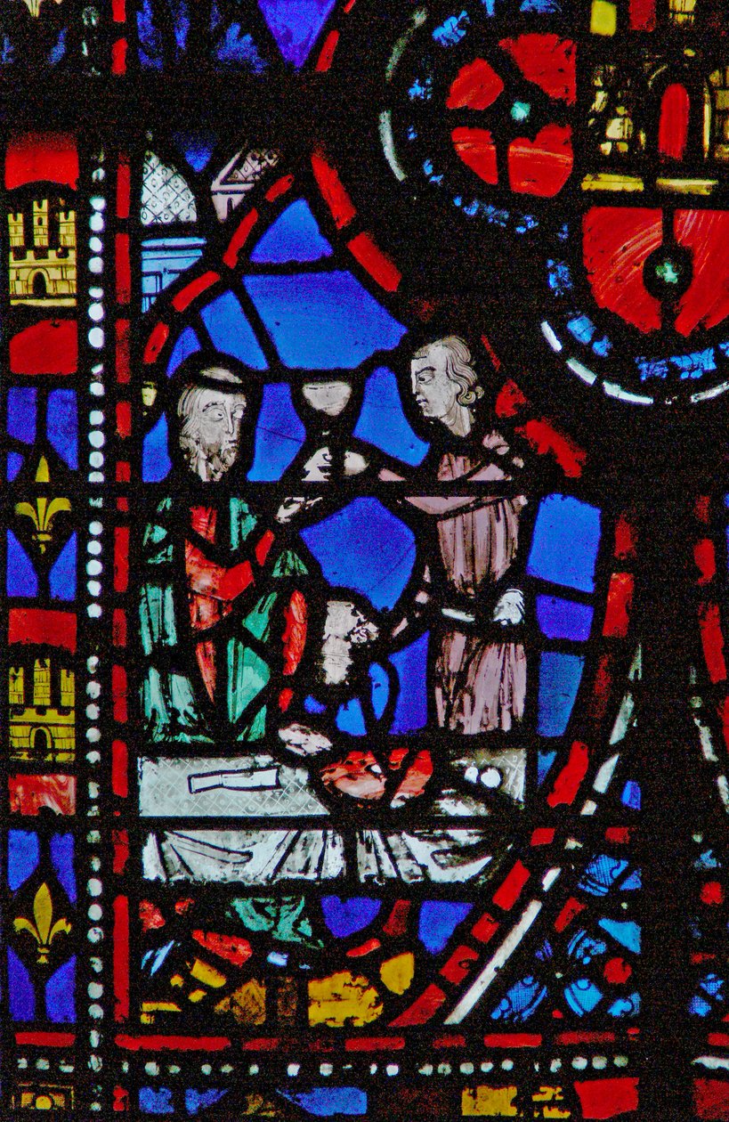 Window w13 Ahasvérus ünnepet rendez Susán népének. Esth I 5-8 alkotó: French School