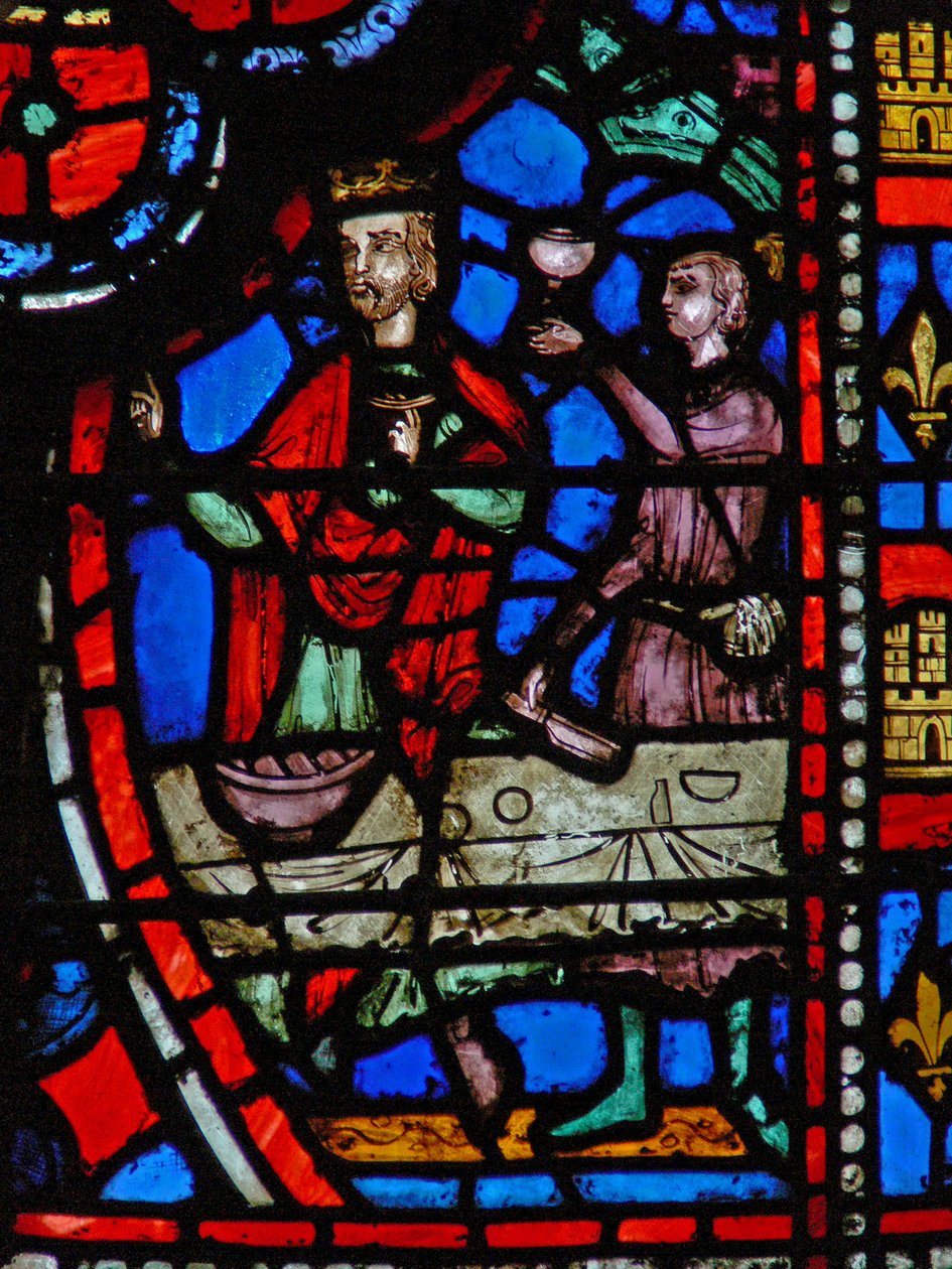 Window w13 Ahasvérus ünnepet rendez Susán népének. Esth I 5-8 alkotó: French School