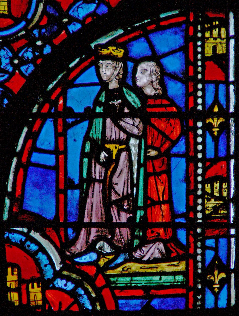 Ablak w13 Ahasvérus kihallgatja Esther V 2-3 alkotó: French School