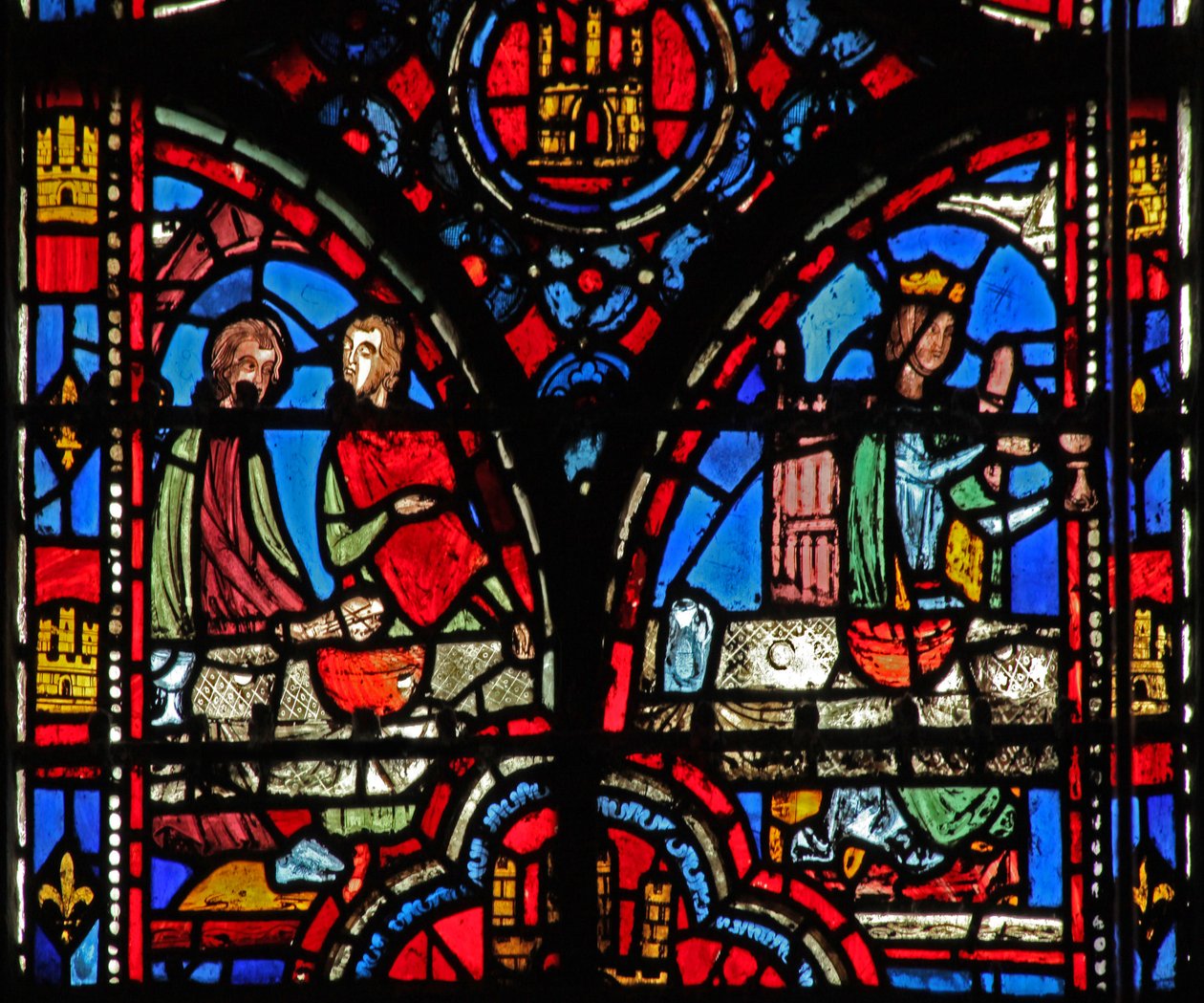 Ablak w13 Eszter bankettet kér Esth V 6-8 alkotó: French School