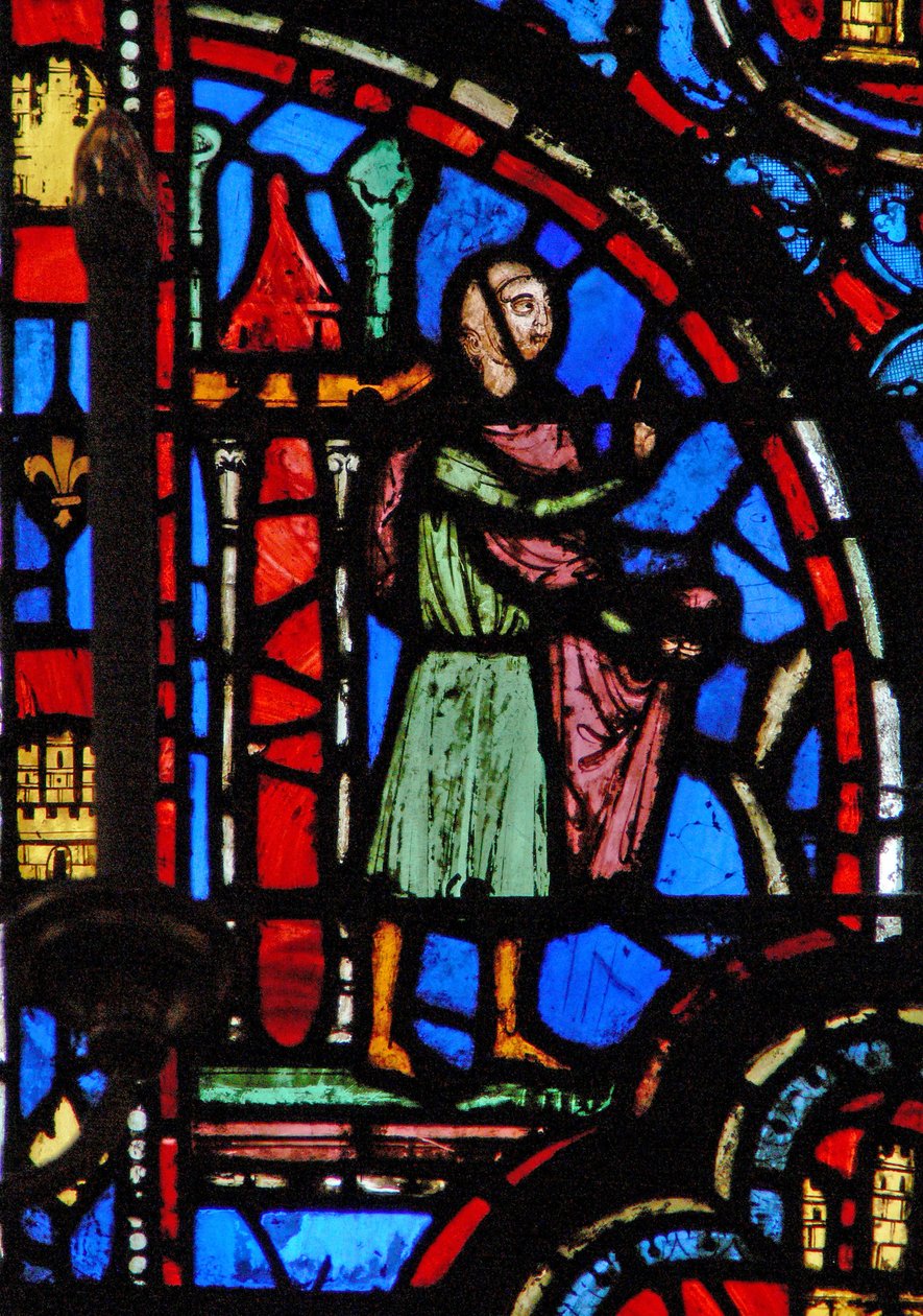 Window w13 Mordecais messenger Esth II 22 alkotó: French School