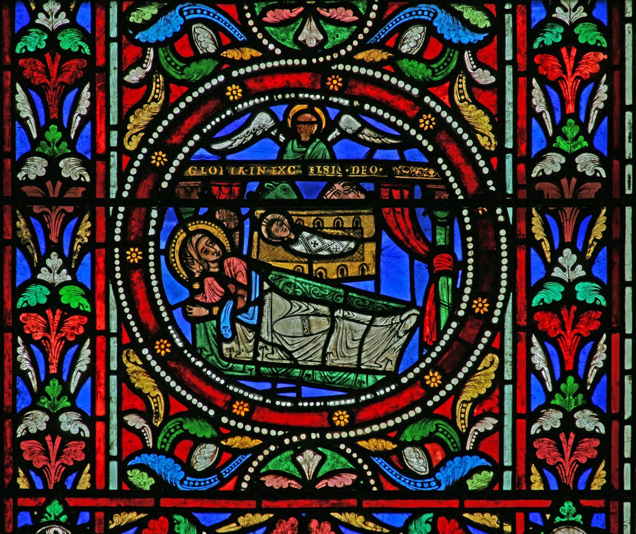 A Születést ábrázoló w13 ablak alkotó: French School