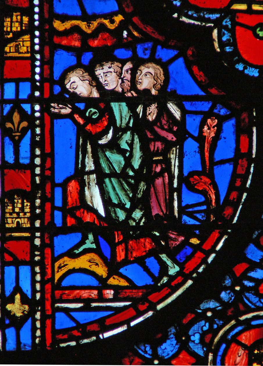 Window w13 a tömeg a Haman Esth III előtt 2 alkotó: French School