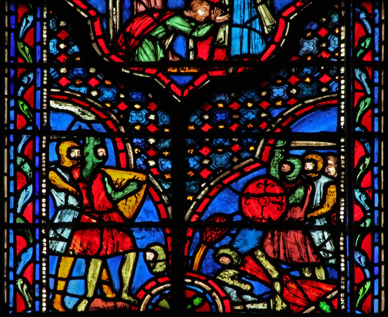 Window w14 Csatajelenet alkotó: French School
