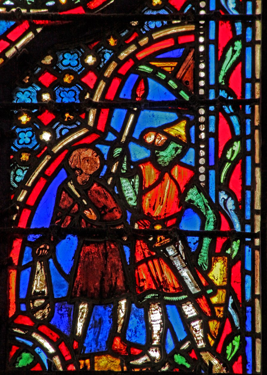 Ablak w14 Dávid köve Góliáttal I. Sámuel XVI. 41-49 alkotó: French School