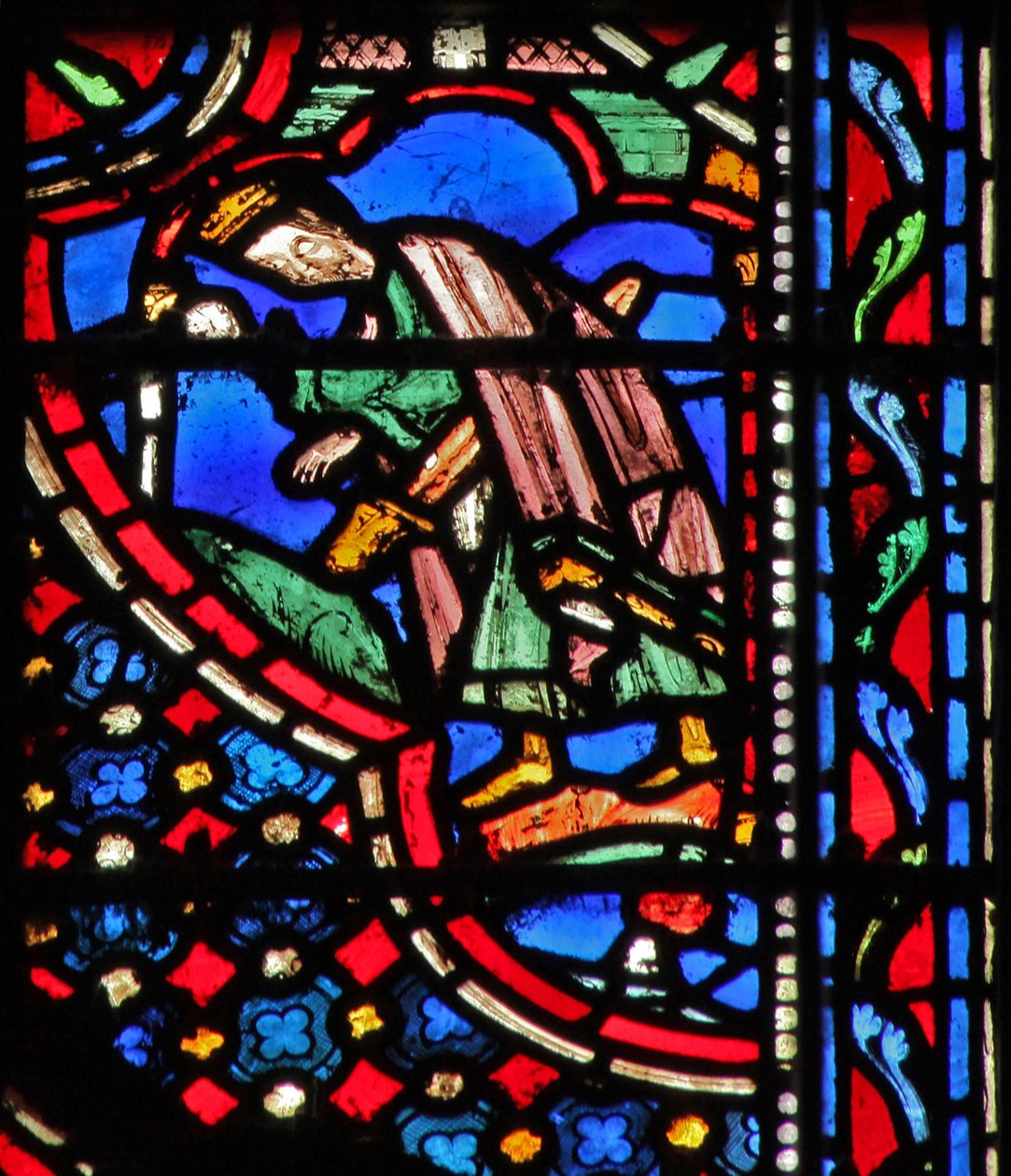 Window w14 Saul halála I. Sam XXXI 4-5 alkotó: French School