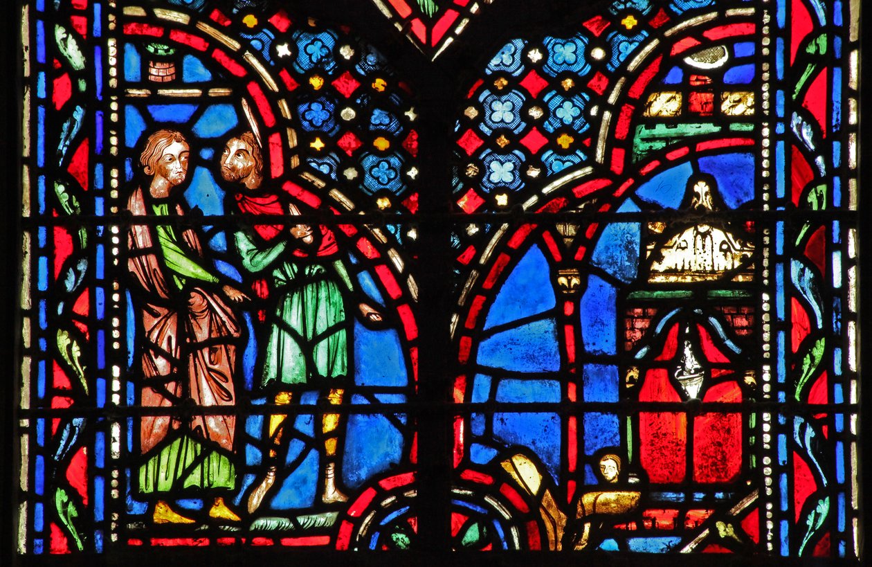 Ablak w14 Sámuel elrendeli a bálványok elpusztítását I. Sam VII 3 alkotó: French School