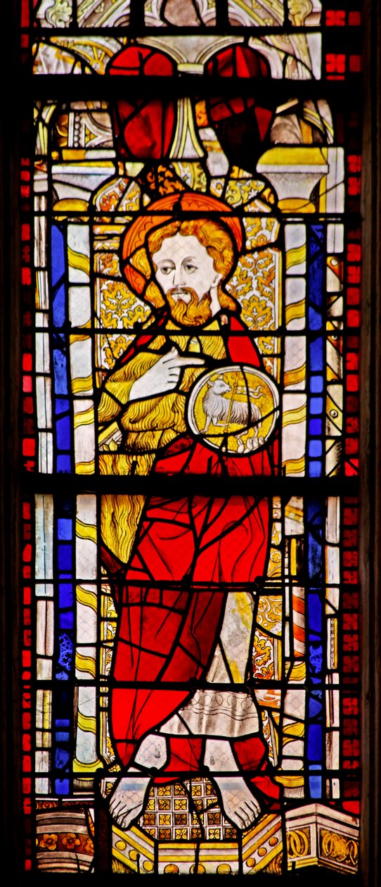 Keresztelő Szent Jánost ábrázoló w14-es ablak alkotó: French School