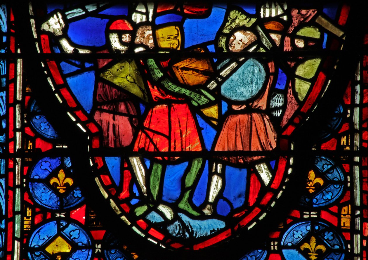 Ablak w15 Szent ereklyék: Heraclius harcol Kroiszus fia ellen alkotó: French School