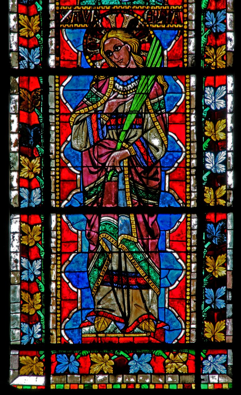 W202-es ablak, amely Szent Auréliát ábrázolja alkotó: French School