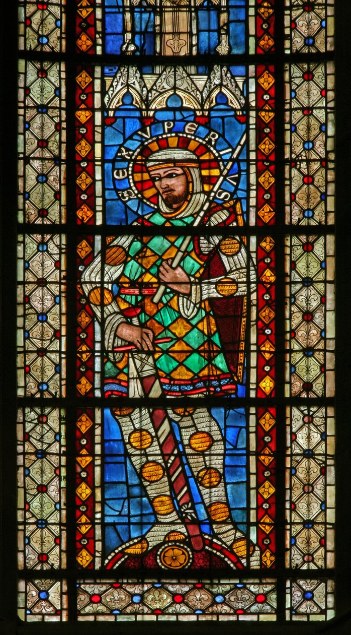 St Exuperyt ábrázoló w203 ablak alkotó: French School