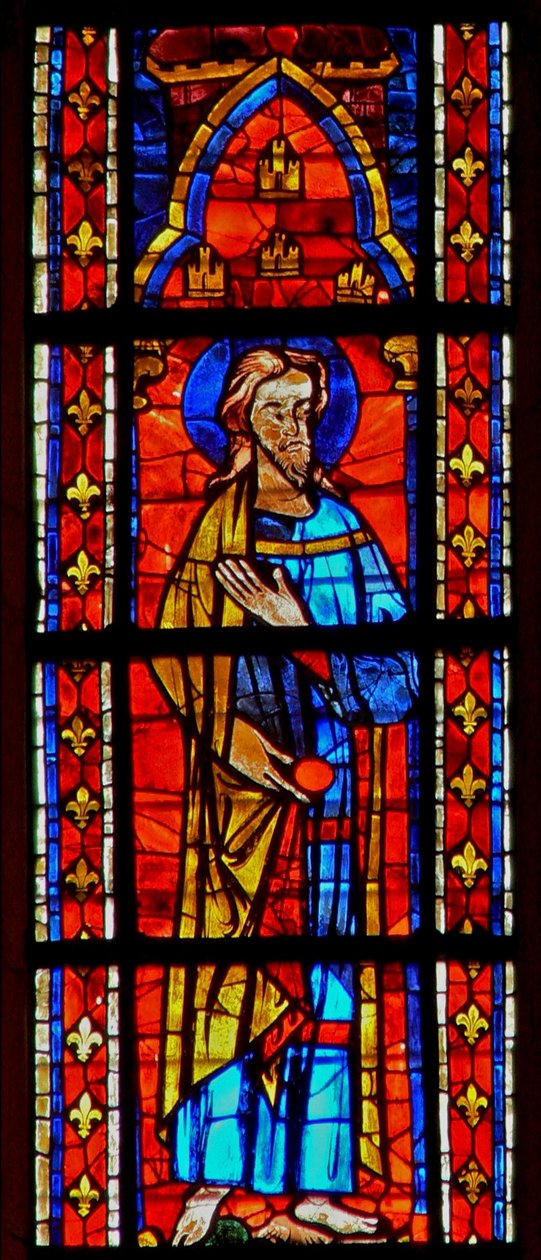A w207 ablak egy apostolt ábrázol alkotó: French School