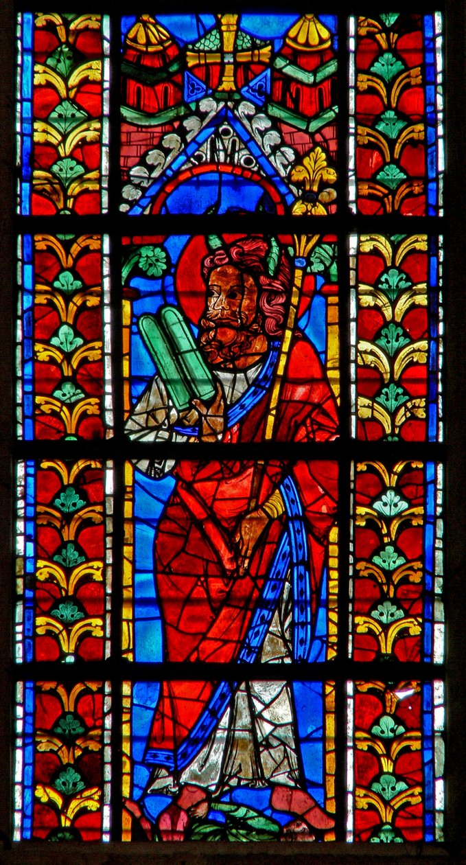 Mózest ábrázoló w211 ablak alkotó: French School