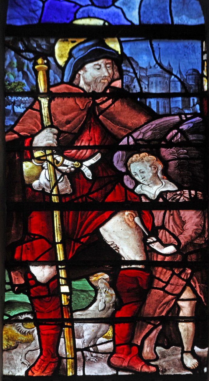St Roche-t ábrázoló w23-as ablak alkotó: French School