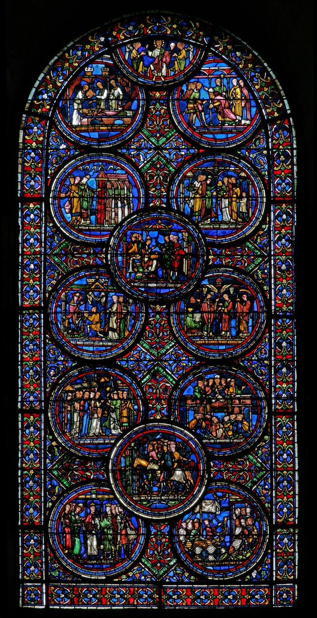 Ablak w23, amely a St Thomas Becket ablakot ábrázolja alkotó: French School
