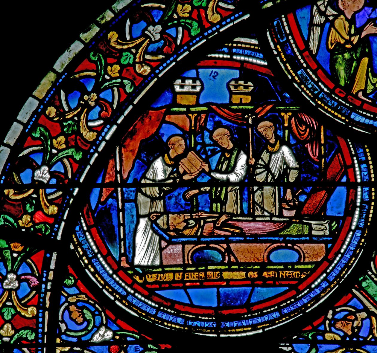 W23-as ablak, amely Becket Szent Tamás temetését ábrázolja alkotó: French School