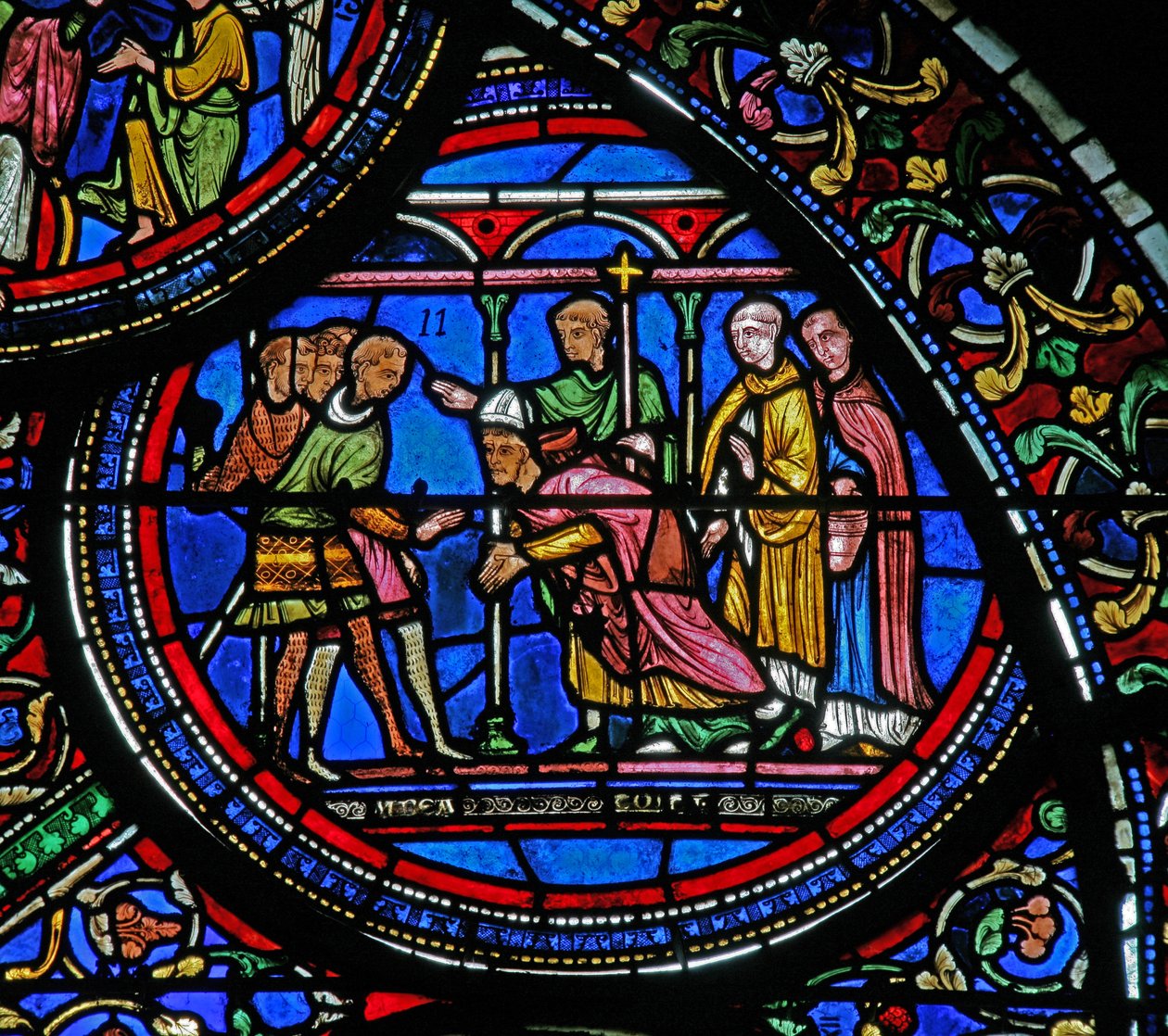 A w23-as ablak Szent Tamás Becket meggyilkolását ábrázolja alkotó: French School