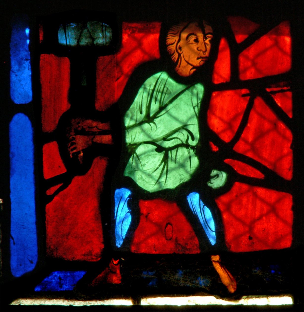 Egy figurát ábrázoló w24 ablak alkotó: French School