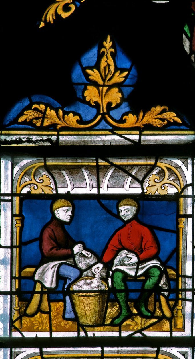 A w25 ablak, amely egy drapériát ábrázol a Drapers ablakban alkotó: French School