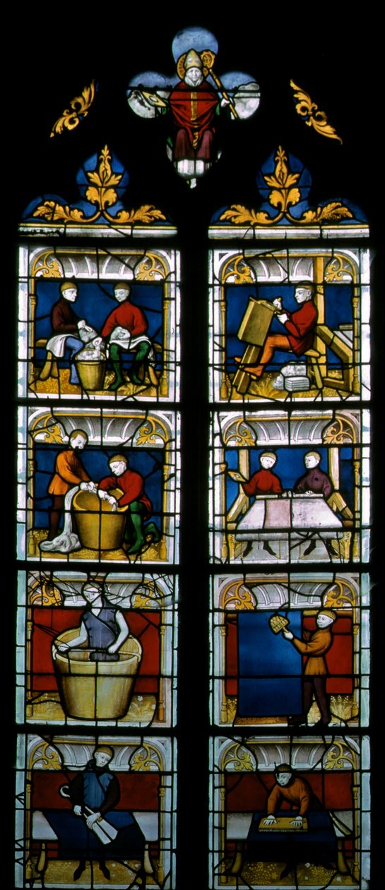 W25 ablak, amely a Drapers ablakot ábrázolja alkotó: French School