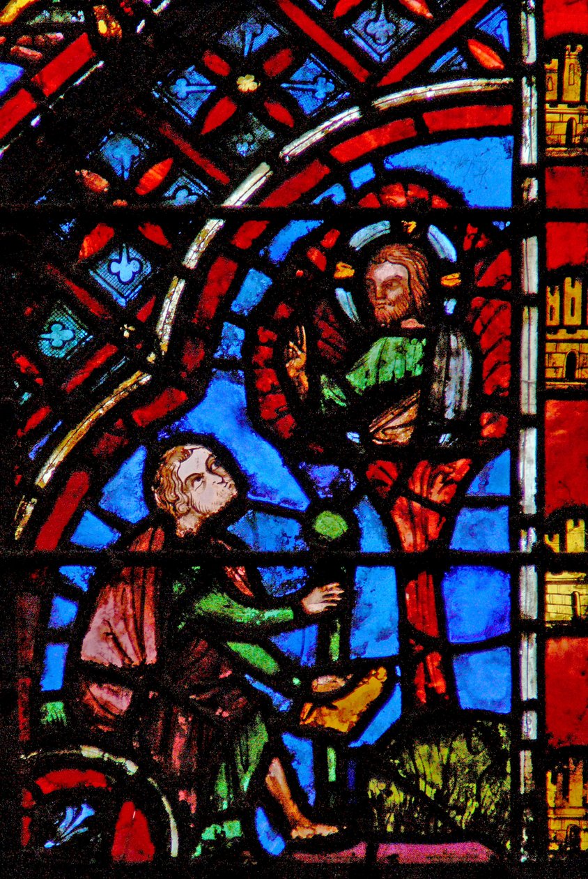 Ablak w2 Mózes és az égő bokor alkotó: French School