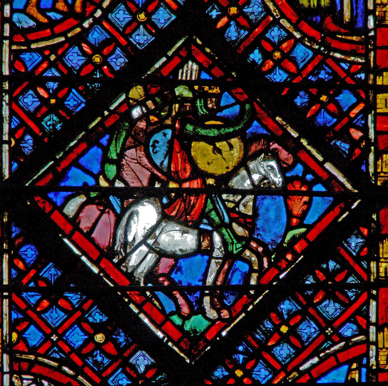 Window w2 A fáraók hadserege üldözi az izraelitákat Ex XIV 8 alkotó: French School