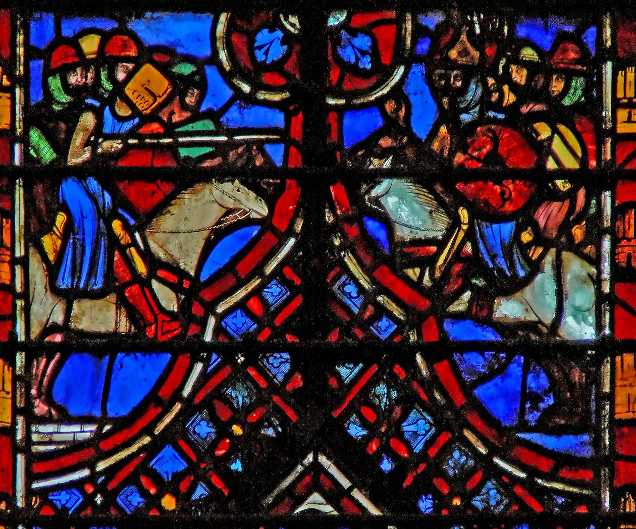 Window w2 a konfliktus Amalech-kel Ex XVII 10 alkotó: French School