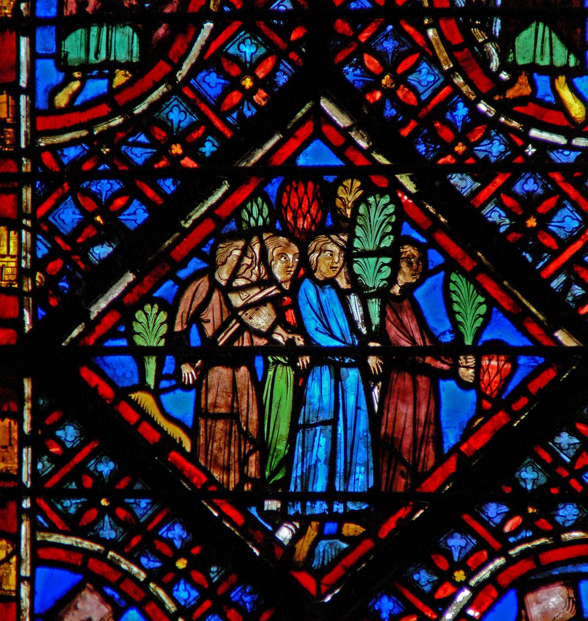 Window w2 a Sátorok ünnepe Ex XXIII 15 alkotó: French School