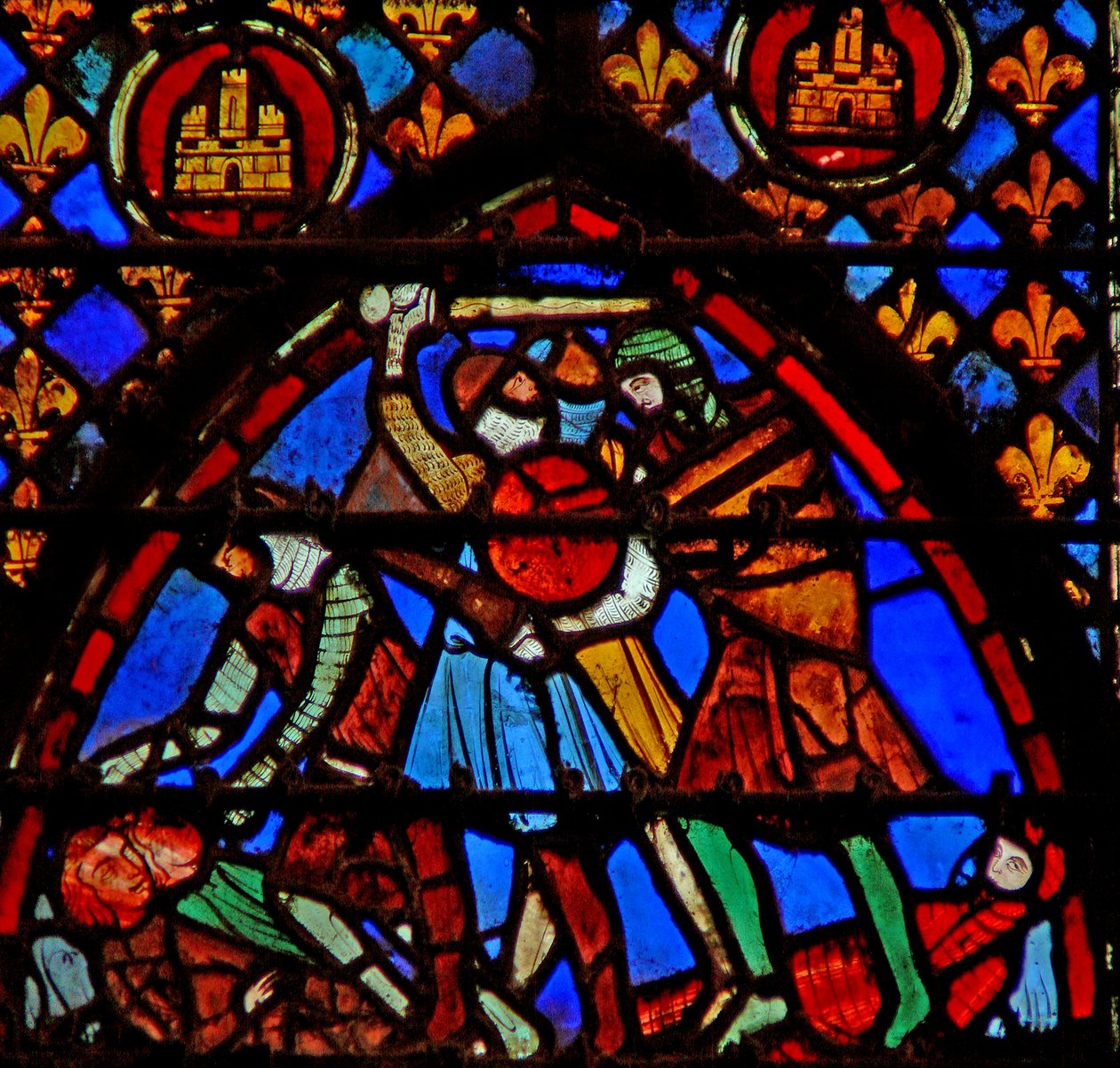 Window w3 Csatajelenet alkotó: French School