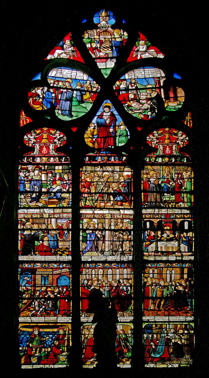 W3 ablak, amely a St Louis ablakot ábrázolja alkotó: French School