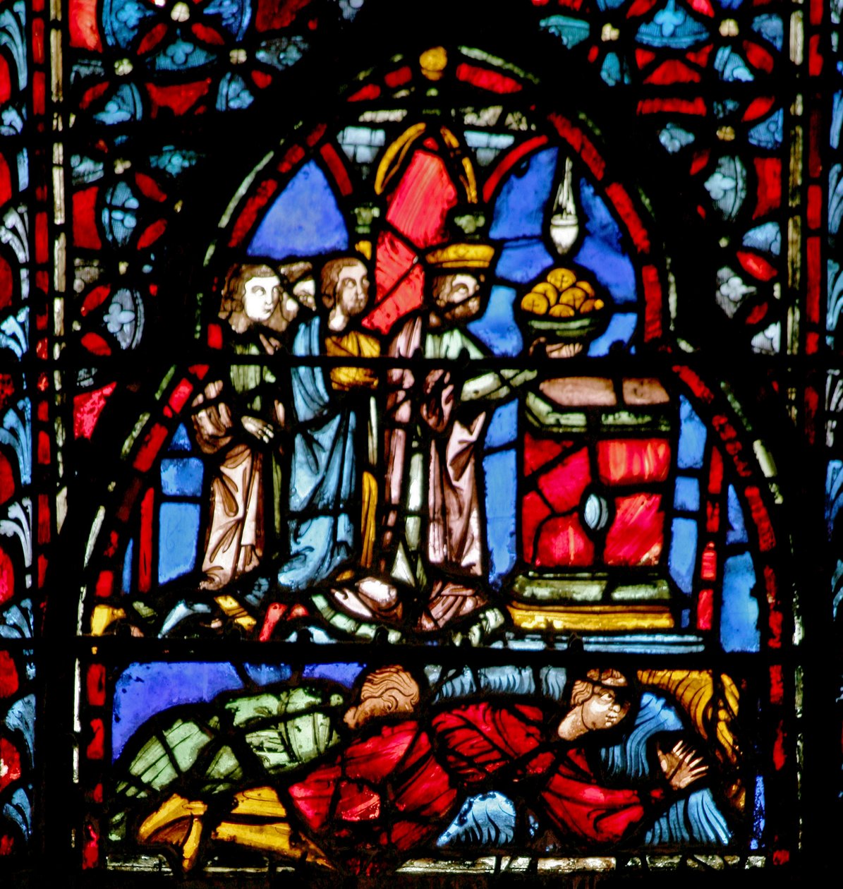 Window w4 Jerikó zsákmánya Istennek ajánlott Josh VI 24 alkotó: French School