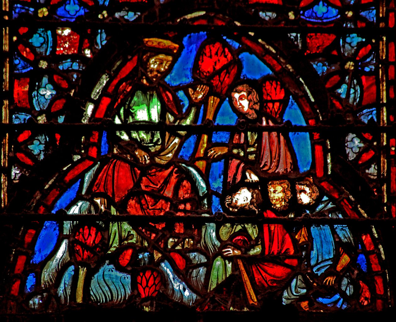 Window w4 Joshua beszél a néphez Josh III 5 alkotó: French School