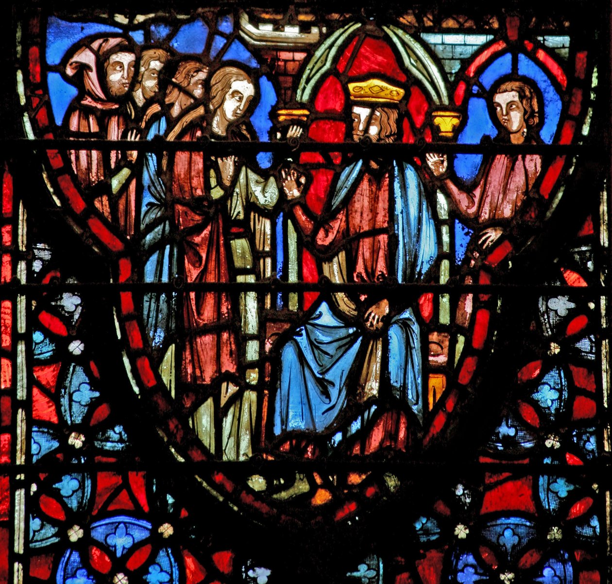 Window w4 Jerikó királya a kémeket keresi Josh II 3 alkotó: French School