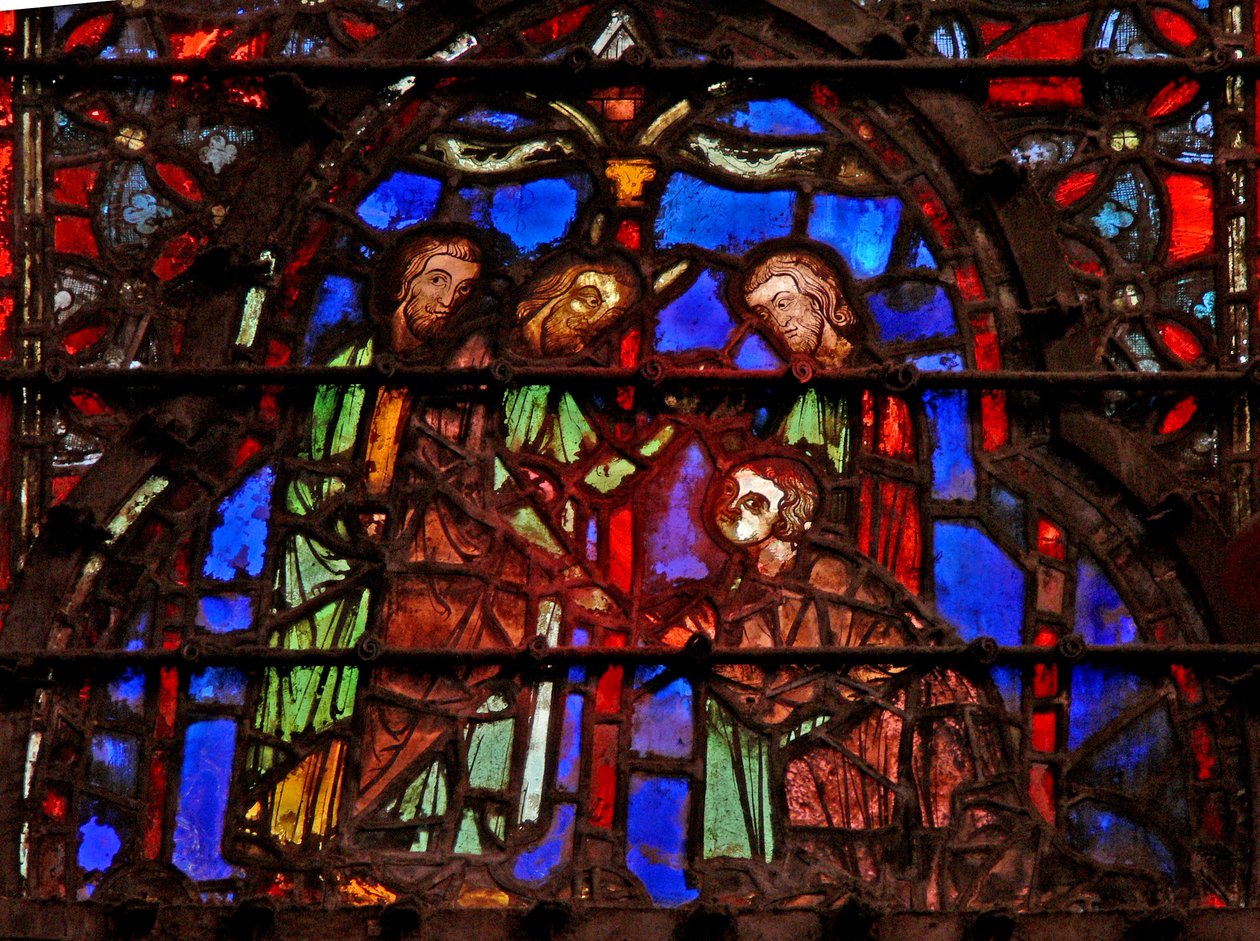 Ablak w4 Mózes kijelöli Joshua Deut XXIV 9 alkotó: French School