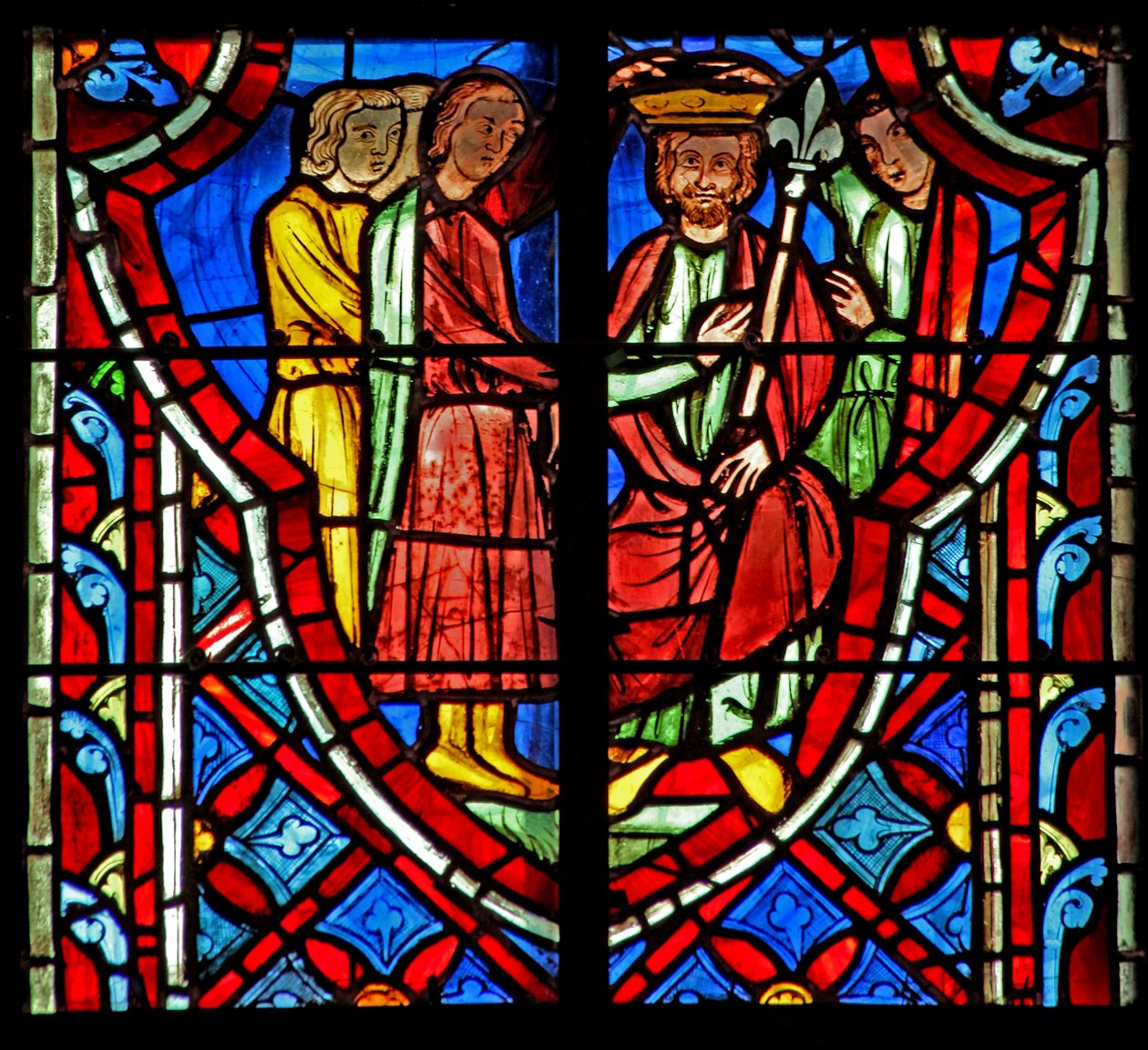 Window w5 Gedeont uralkodónak kiáltják ki. Bírák VIII 22 alkotó: French School