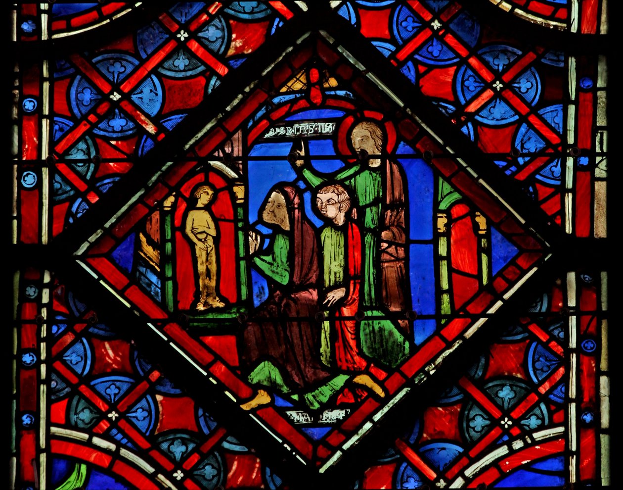 Ablak w6L A bálványimádás jelenete: a szent figyelmeztet. Én 1-6 alkotó: French School