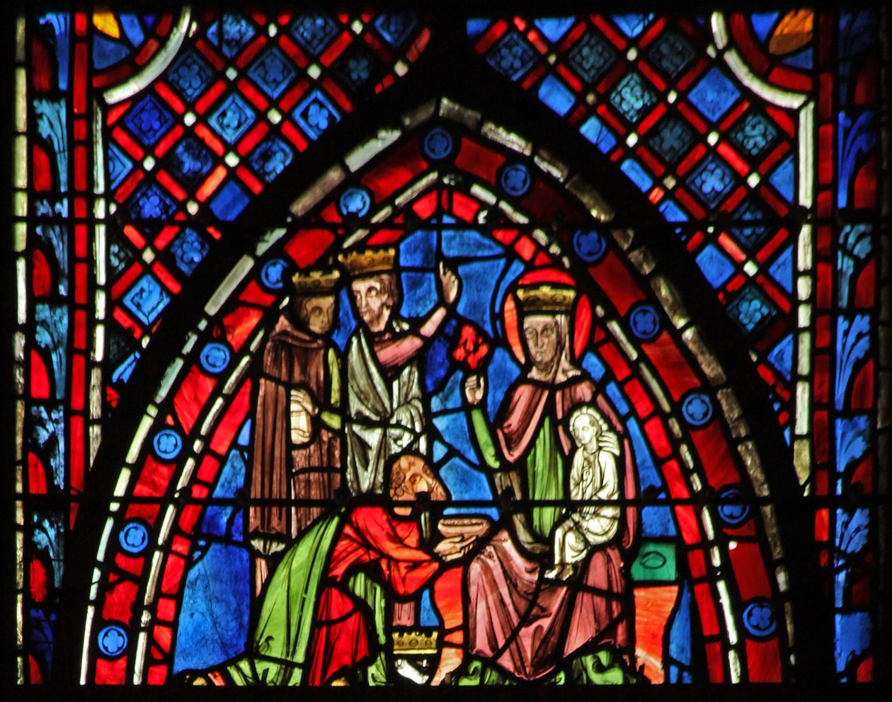 Window w7 a Mágusok imádása alkotó: French School