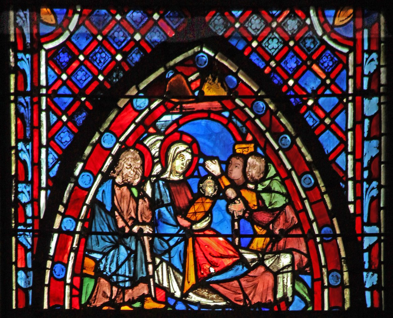 Window w7 a Pásztorok imádása alkotó: French School