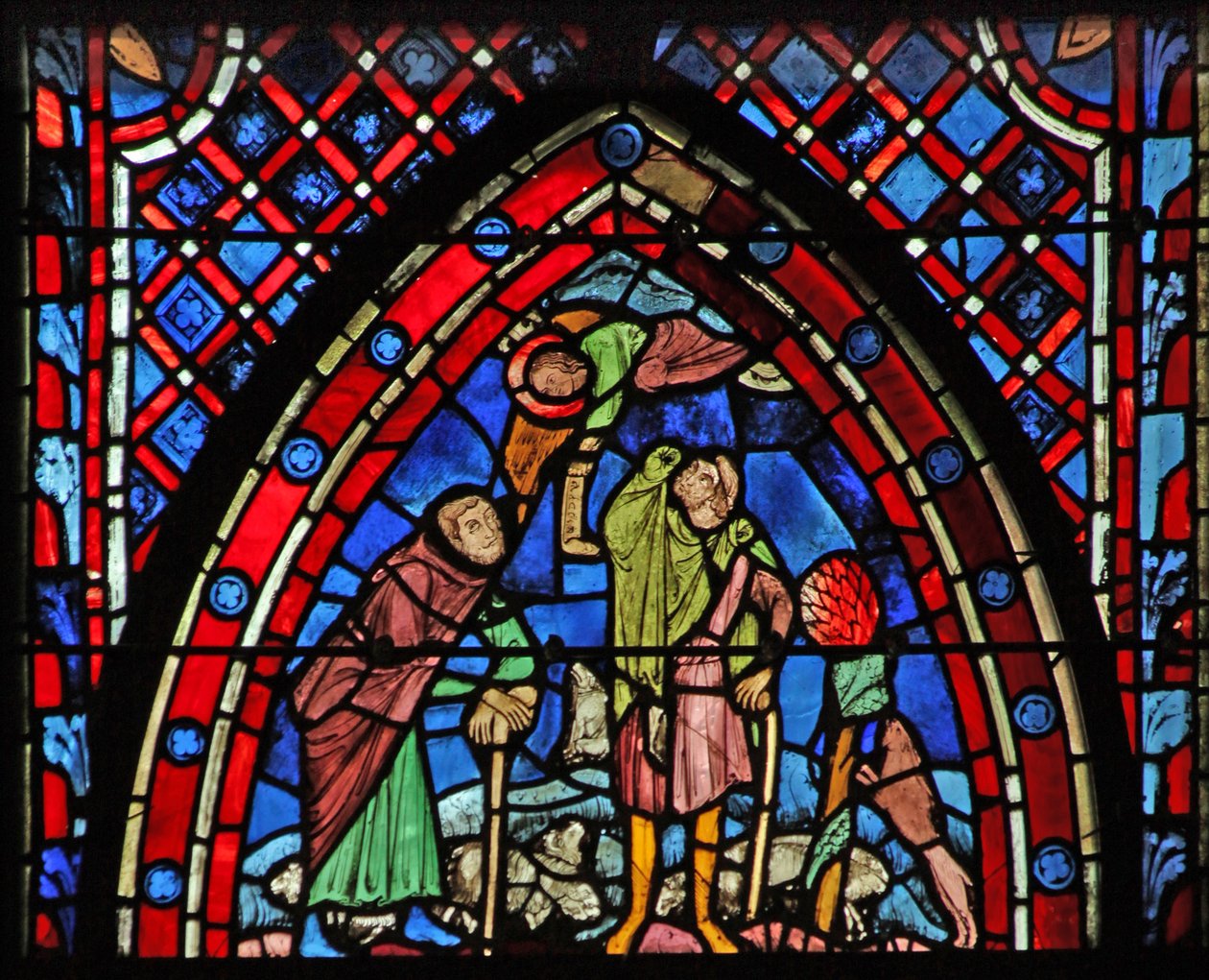 Window w7 az Angyali üdvözlet a pásztoroknak alkotó: French School