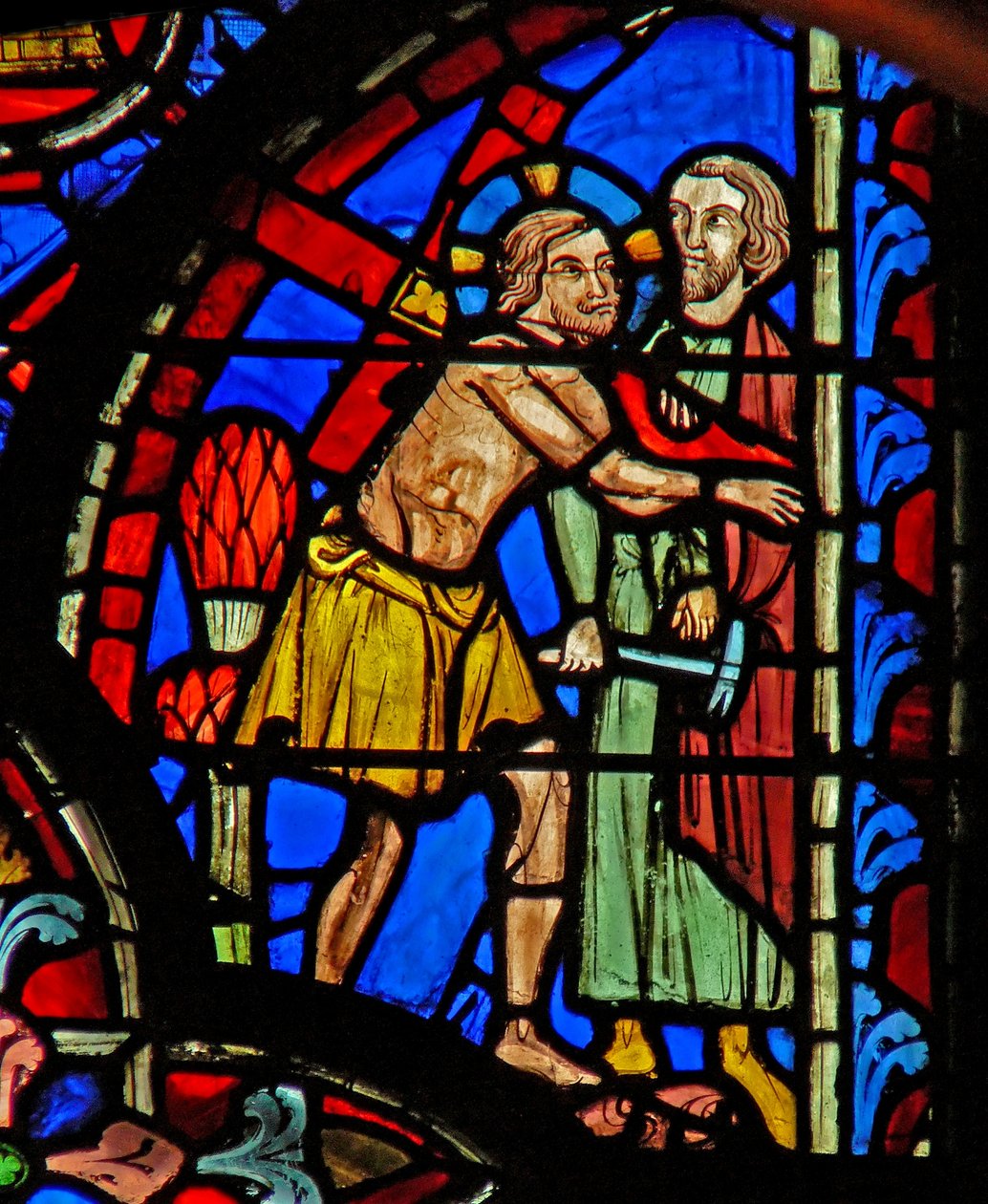 Ablak w8 Jézus viszi a keresztet: Via Crucis alkotó: French School