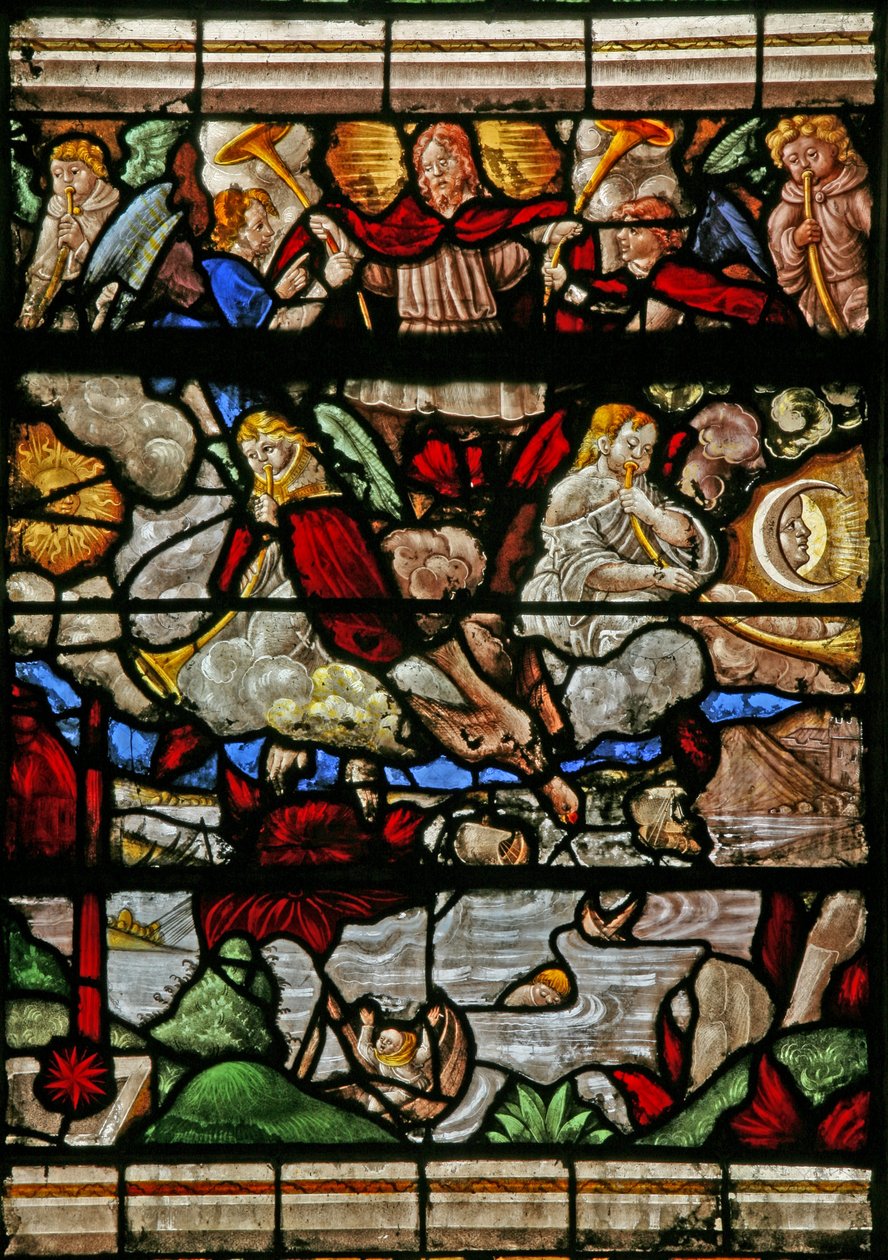 Az utolsó ítéletet ábrázoló w9 ablak – Albert Durer nyomán alkotó: French School