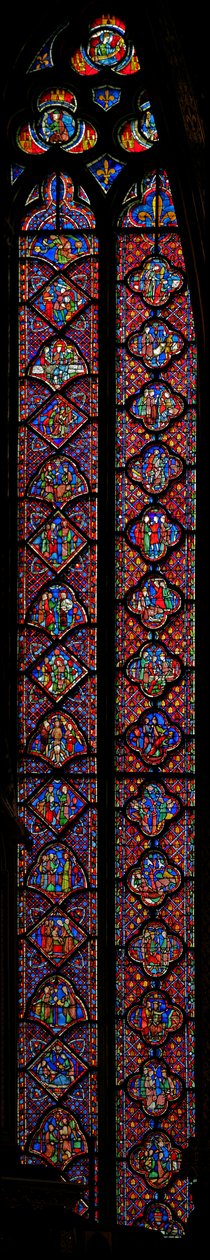 Window w9 Keresztelő Szent János története (L) és Dániel könyve ® alkotó: French School
