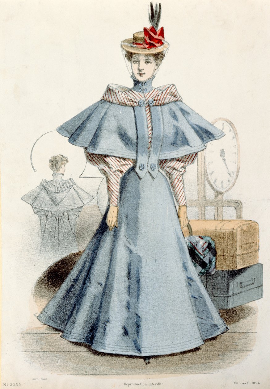 Nő utazási ruhában, a Le Coquet-ből, 1895 alkotó: French School