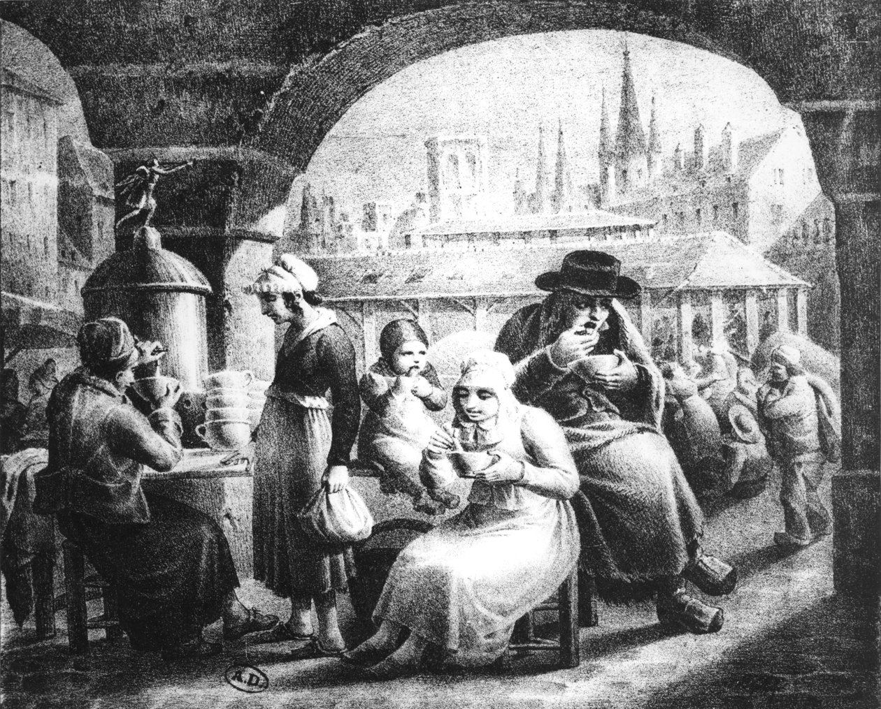 Kávét árusító nő, c. 1820 alkotó: French School