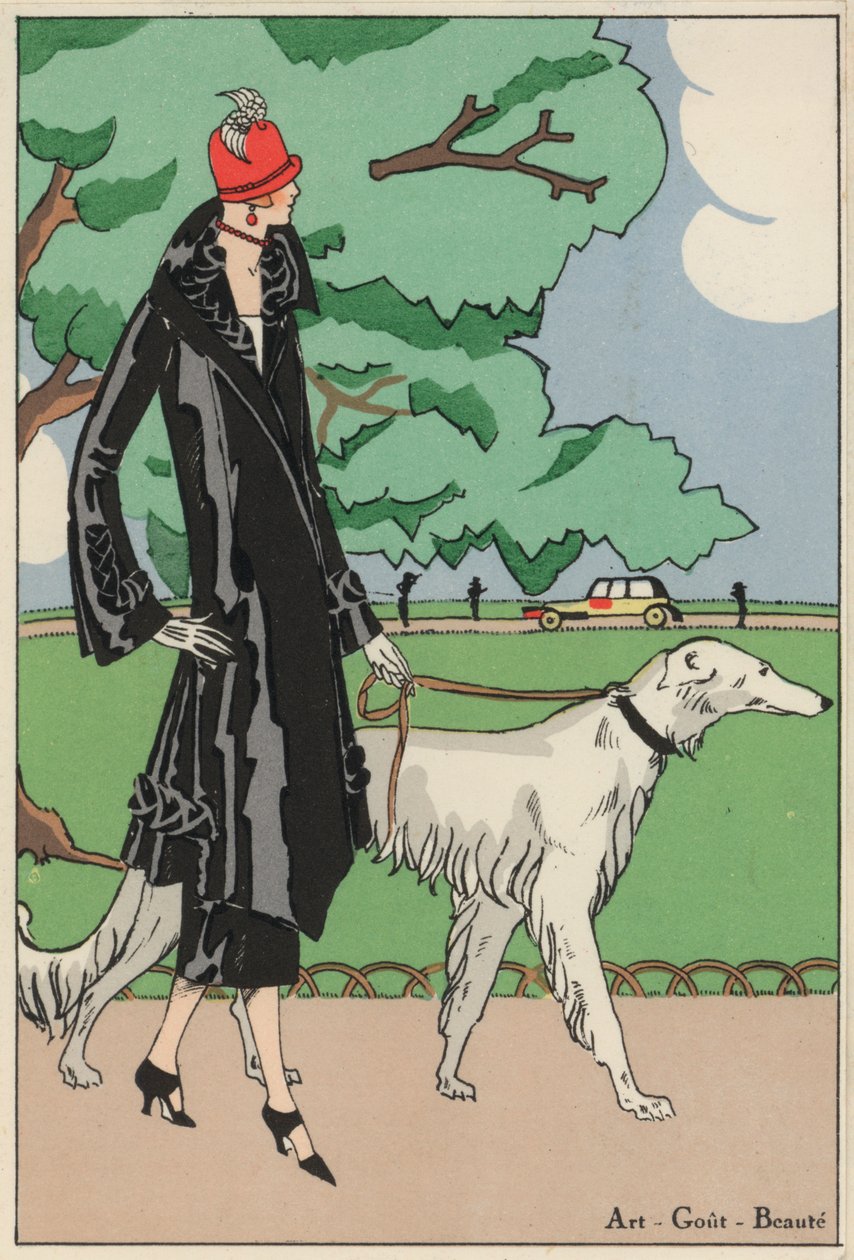 Martial és Armand tervező női divatja az 1920-as évekből (színes litográfia) alkotó: French School