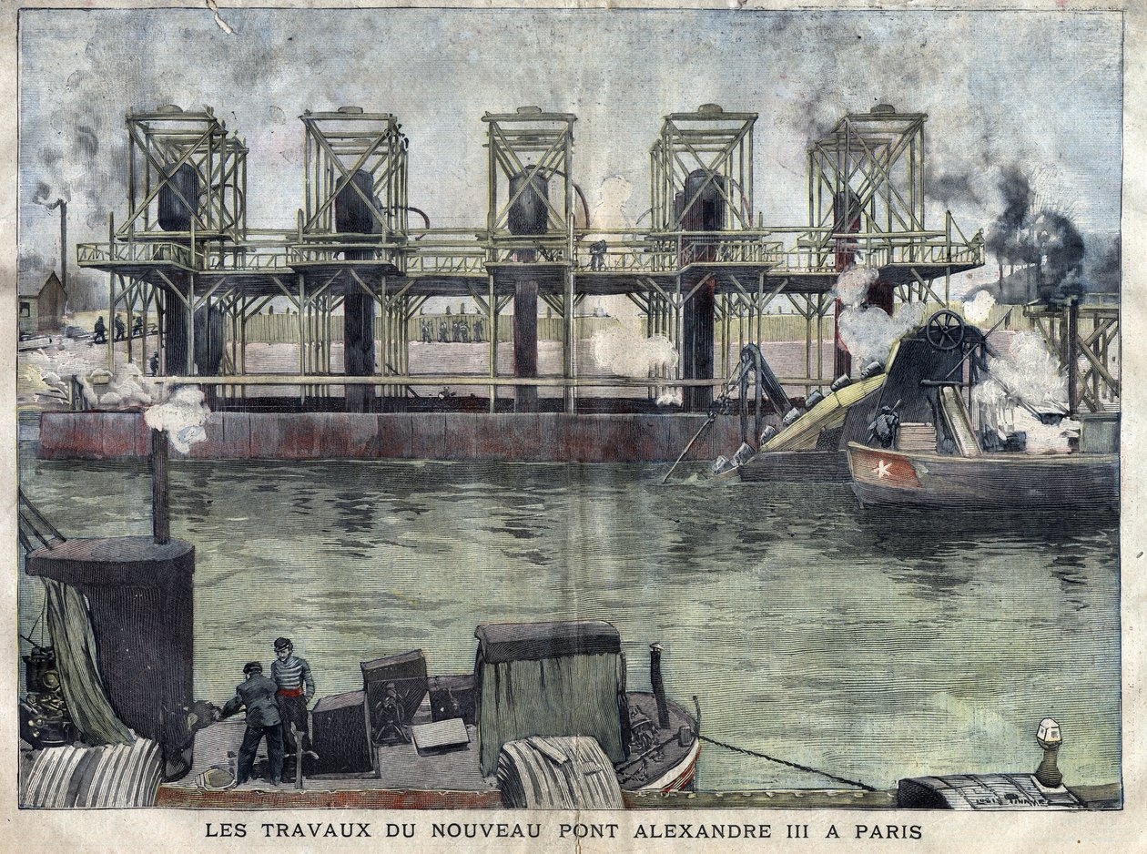 Művei Párizsban a Pont Alexandre III. 1898. áprilisi metszet a „La petite Gironde”-ban”. alkotó: French School