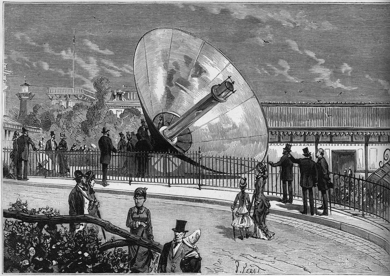 Világkiállítás 1878 Párizsban: Augustin Mouchot (1823-1912) által feltalált napelemes kemence. Metszet a „” Le Monde Illustré”” 1125. számában, 1878. október 19. alkotó: French School