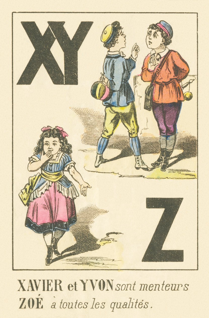 X Y Z: Xavier és Yvon hazugok. Zoénak minden tulajdonsága megvan alkotó: French School