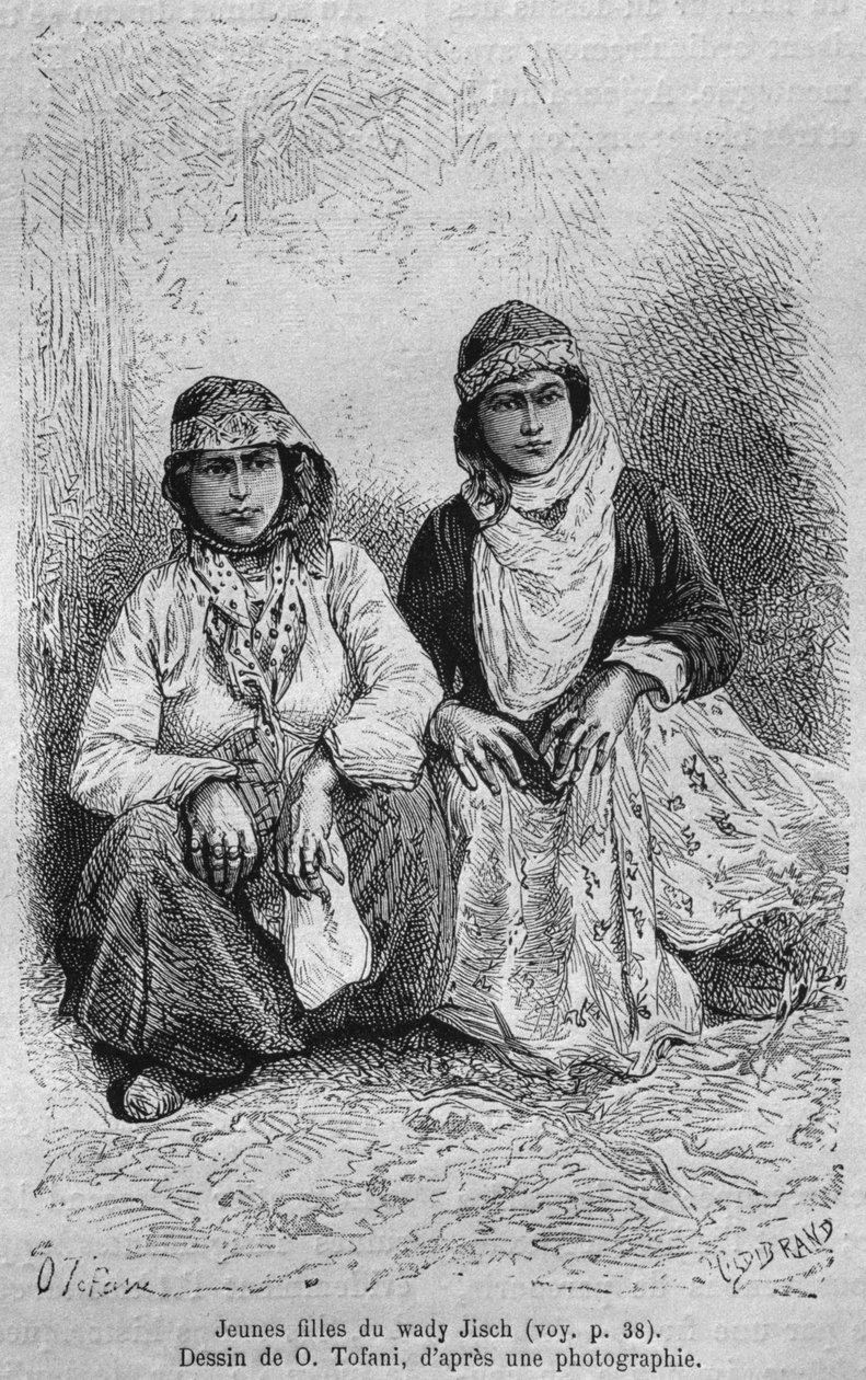 Fiatal lányok, ma Szíriából. Utazások Föníciában, Libanonban és Júdeában. 1875-1880, Louis Charles Emile Lortet, 1884 alkotó: French School